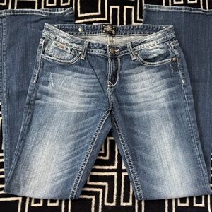 Express Women's Straight Leg Blue Jeans